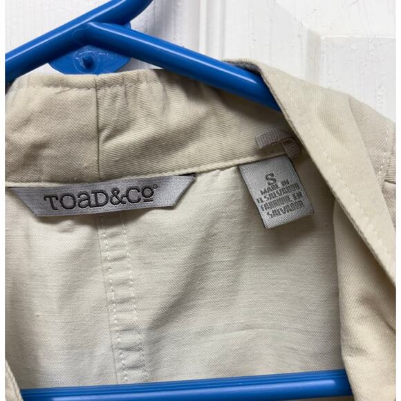 Toad & Co Tan Sleeveless Blouse, Beige Cotton Blend Top, Women's Size S - Picture 2 of 5